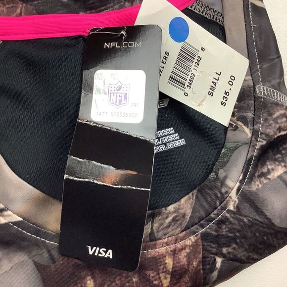 Pittsburgh Steelers Camo Hunting T-Shirt Women's S Pullover Short Sleeve Stretch - Picture 5 of 10